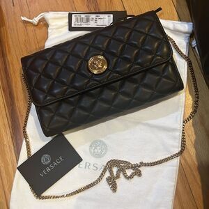 Versace Quilted Leather Clutch BNWT $1,599! Mob Wife Aesthetic